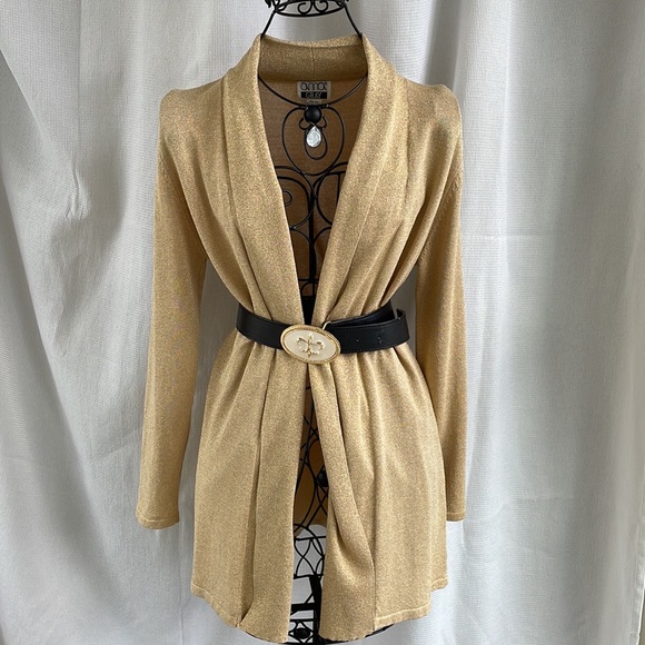 Anna Gray Gold Long Sleeve Cardigan - Picture 6 of 6